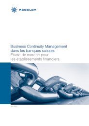 Business Continuity Management dans les ... - Kessler & Co AG