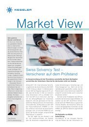 Swiss Solvency Test – Versicherer auf dem ... - Kessler & Co AG