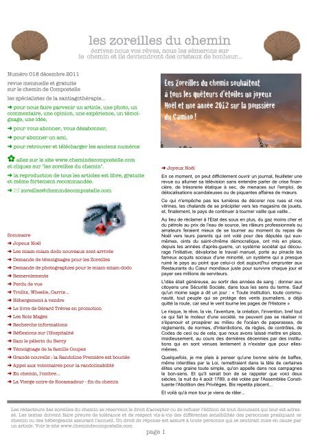 Page 1 Chemin De Compostelle