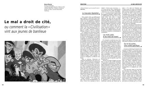 Civilité, incivilités - Revue des sciences sociales