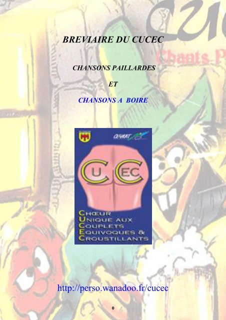 LIVRET DE CHANSONS PAILLARDES Cucec