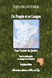 Un peuple et sa langue - Fondation littéraire Fleur de Lys