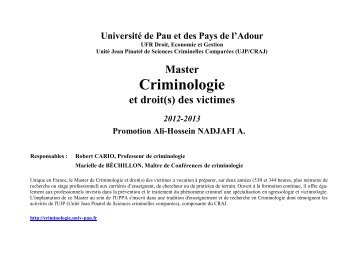 Guide Master Criminologie - UFR de Droit, Economie et Gestion ...