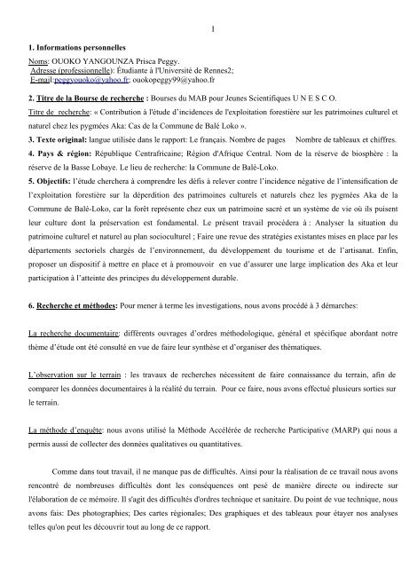 cas decommune de b - Unesco