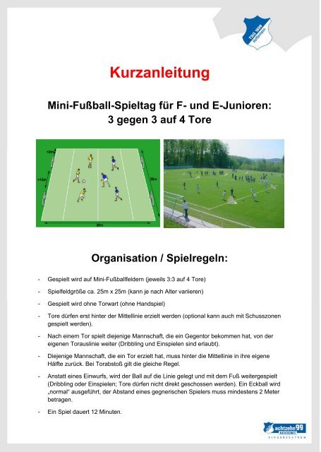 Kurzanleitung Mini-Fußball