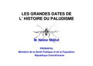 LES GRANDES DATES DE L' HISTOIRE DU PALUDISME