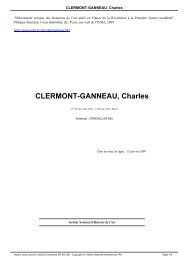 CLERMONT-GANNEAU, Charles - Institut National d'Histoire de l'Art