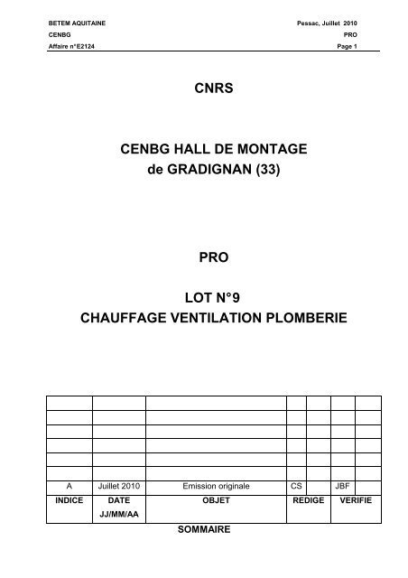 PRO-CCTP-E2124-Chauffage Ventilation Plomberie - CNRS