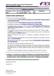 Programme du concours (PDF) - Accueil - FFE