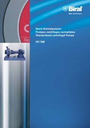Norm-Kreiselpumpen Pompes centrifuges normalisées ... - Biral