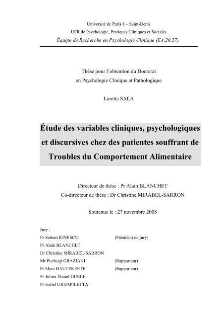 Fonctionnement affectif humain - Le tableau des habitudes mentales