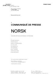 COMMUNIQUÉ DE PRESSE - Galerie Jérôme Poggi