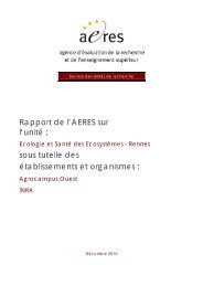 Ecologie et Santé des Ecosystèmes - Rennes - Aeres