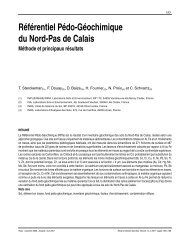 Référentiel Pédo-Géochimique du Nord-Pas de Calais - AFES