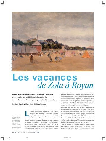 Les vacances de Zola à Royan - Emile Zola