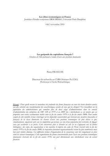 Les guépards du capitalisme français - pierrefrancois