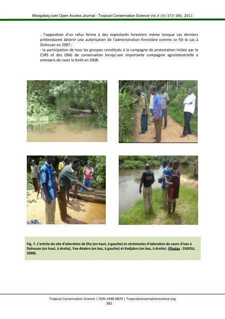 Didié Armand Zadou - Tropical Conservation Science - Mongabay