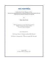 Collateralized Fund Obligation (CFO) : - HEC Montréal