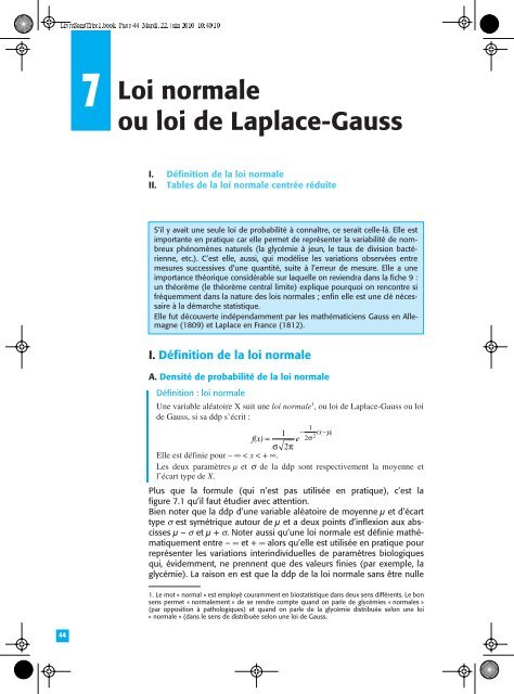 7 Loi normale ou loi de Laplace-Gauss - EM|consulte