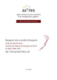 Centre de Théorie et Analyse du Droit CTAD UMR 7074 ... - Aeres