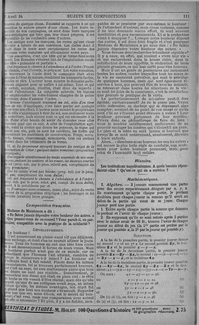MANUEL GÉNÉRAL DE L'INSTRUCTION PRIMAIRE - INRP