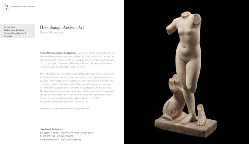 THE BRUSSELS ANCIENT ART FAIR 2012 - Baaf