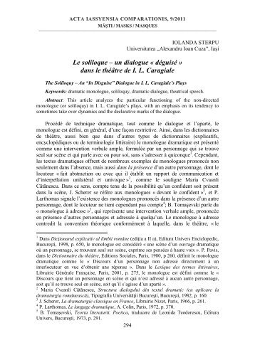Le soliloque - literaturacomparata.ro