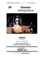 Dossier pédagogique - Théâtre Varia