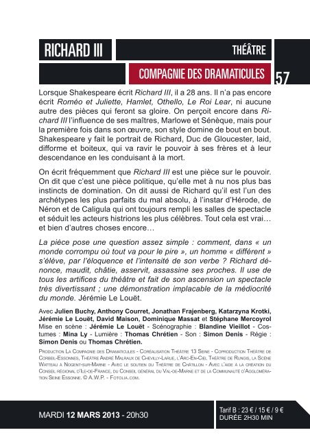 Téléchargez le programme. - Chartres