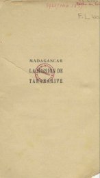 MADAGASCAR - Fonds patrimoniaux de l'OI