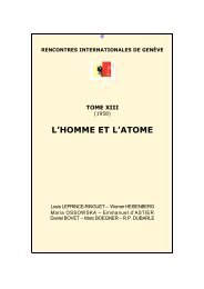 L'Homme et l'atome - Rencontres Internationales de Genève