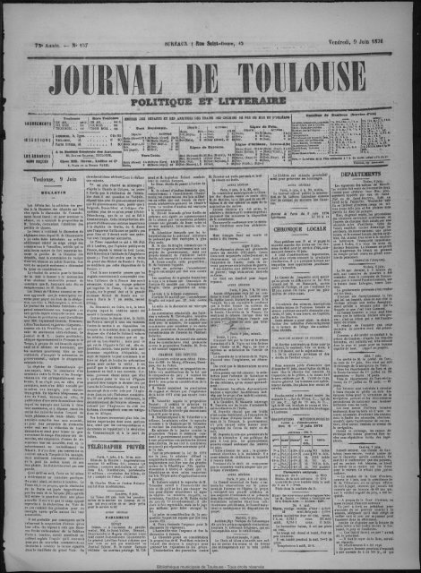 POLITIQUE ET LITTERAIRE - Bibliothèque de Toulouse