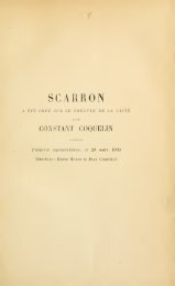 Scarron; comédie tragique, en cinq actes, en vers ... - Reynaldo Hahn