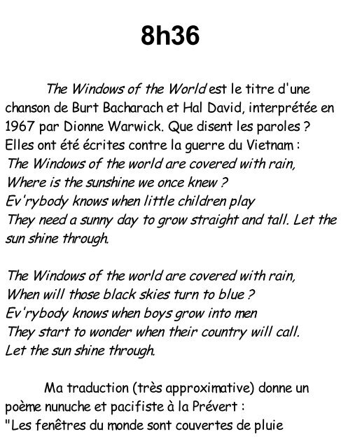 Windows on the World Frédéric Beigbeder - Y'Books