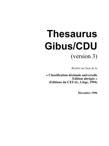 Thesaurus Gibus/CDU