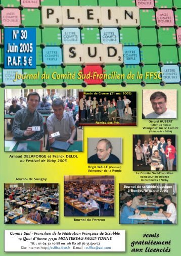 1 - Comité Sud Francilien de la Fédération Française de Scrabble