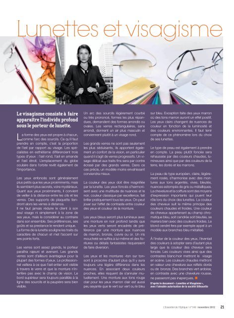 novembre 2012 - L'Essentiel de l'Optique