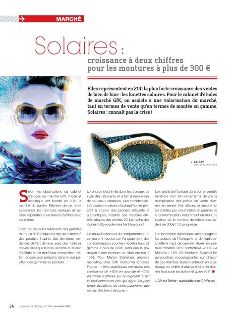 novembre 2012 - L'Essentiel de l'Optique