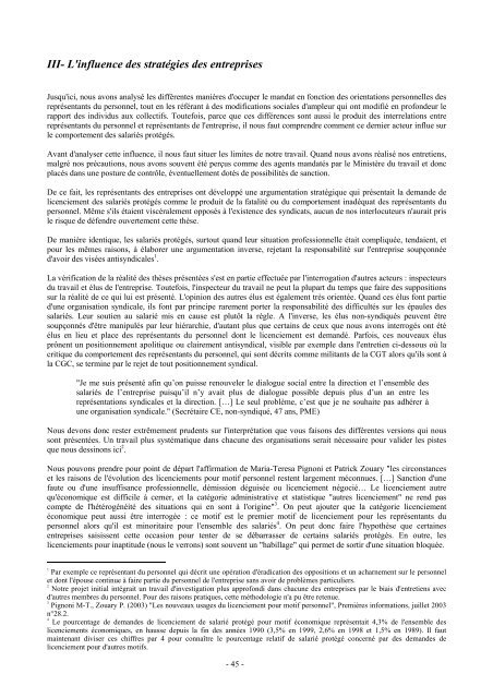 Le licenciement des salariés protégés (DE février 2006) (pdf - 1.1 Mo)