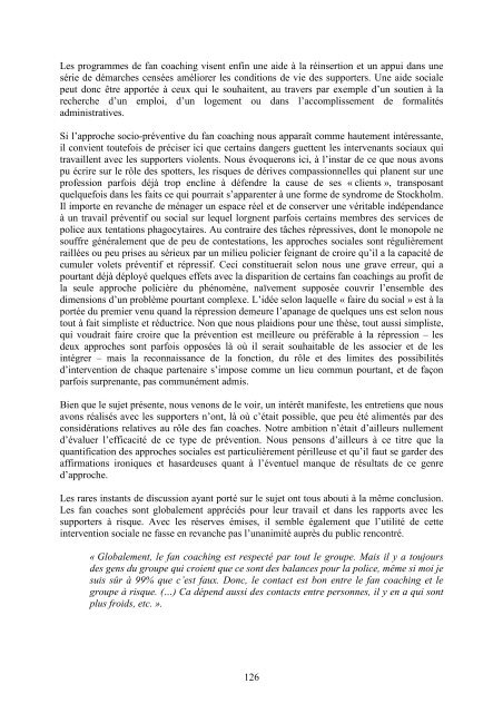 Etude du supportérisme et des manifestations de violence ... - Besafe