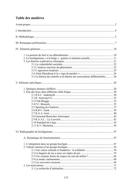 Etude du supportérisme et des manifestations de violence ... - Besafe