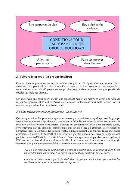 Etude du supportérisme et des manifestations de violence ... - Besafe