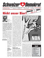 Nicht unser Bier! - Schweizer Demokraten SD