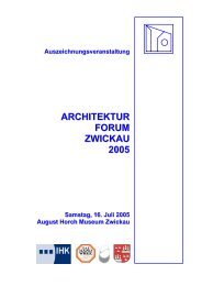 ARCHITEKTUR FORUM ZWICKAU 2005 - Stadt Zwickau