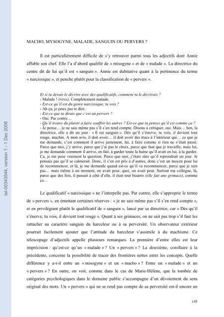 Le harcèlement moral au travail: analyse sociologique