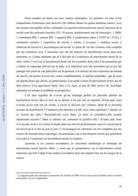 Le harcèlement moral au travail: analyse sociologique