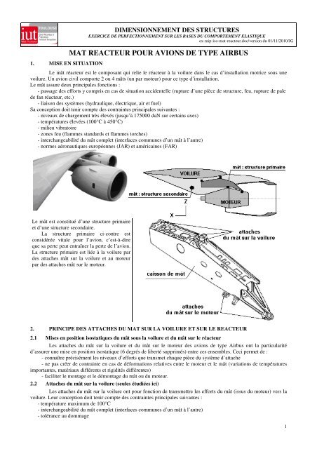 MAT REACTEUR POUR AVIONS DE TYPE AIRBUS - IUT en ligne