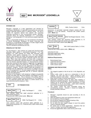 M45 MICROGEN LEGIONELLA REF IVD - Biogenetics