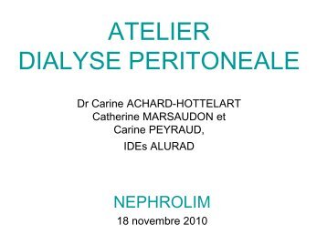 dialyse péritonéale automatisée