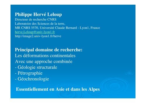 Version pdf (5.1Mo) - Laboratoire de Géologie de Lyon, Terre ...